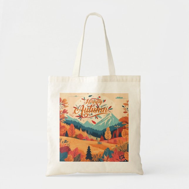 Fall/Autumn/leaves/colorful Tote Bag (Front)