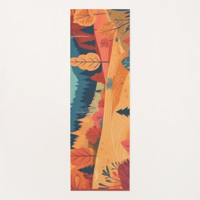 Fall/Autumn/leaves/colorful Yoga Mat (Front)