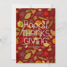 Fall Autumn Leaves Customized Happy Thanksgiving