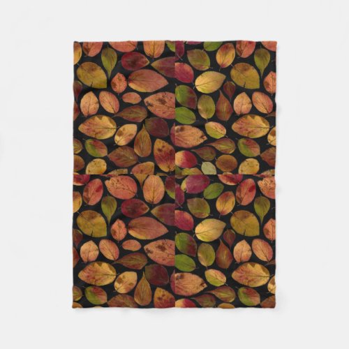 FALL AUTUMN LEAVES  FLEECE BLANKET