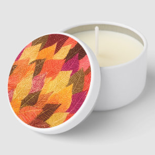Fall Autumn Leaves Foliage Color Leaf Drawing Mini Candle Favors
