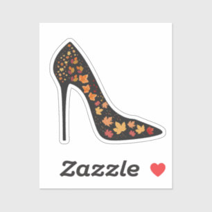 fall autumn leaves heels fashion sticker