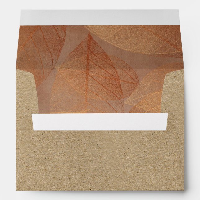 Fall Autumn Leaves Kraft Envelope (Back (Bottom))