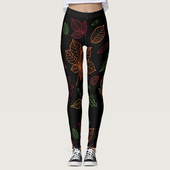 Fall/Autumn Leaves Leggings (Front)