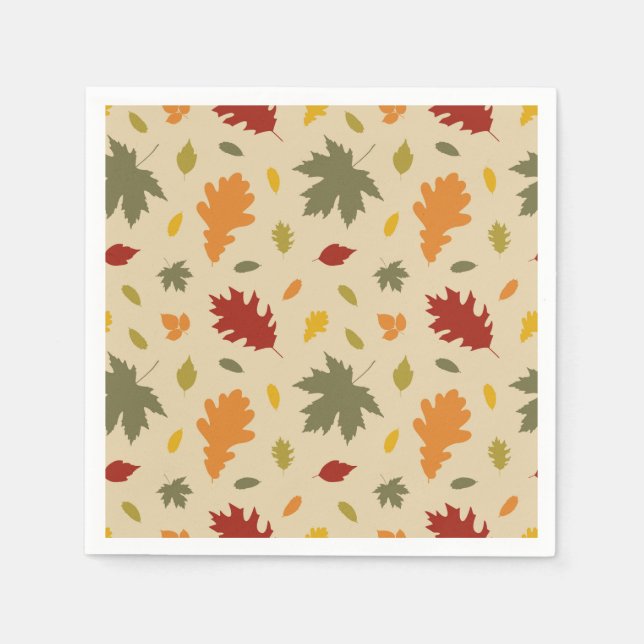 Fall Autumn Leaves Napkins (Front)