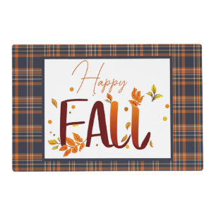 Fall/autumn/leaves/plaid Placemat