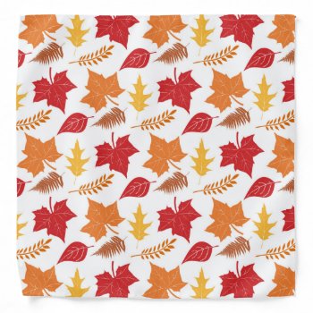 Fall Autumn Leaves Retro Thanksgiving Bandana by Home_Sweet_Holiday at Zazzle