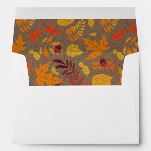 Fall Autumn Leaves Return Address Envelopes