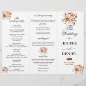 Fall Autumn Leaves Rustic Country Boho Wedding (Front)