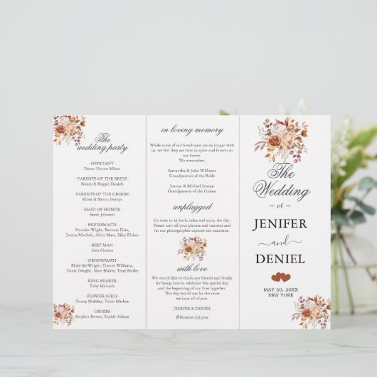 Fall Autumn Leaves Rustic Country Boho Wedding (Standing Front)