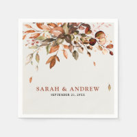 Fall Autumn Leaves Rustic Country Boho Wedding