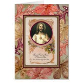 Fall Autumn Leaves Sacred Heart of Jesus (Front)