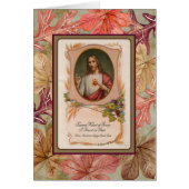 Fall Autumn Leaves Sacred Heart of Jesus (Front)