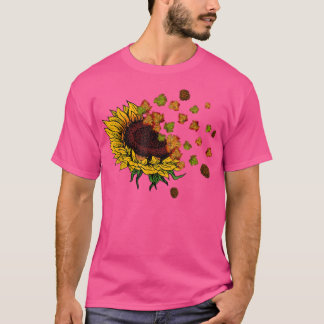 Fall Autumn Leaves Saying Sunflower Lover Gifts Fl T-Shirt