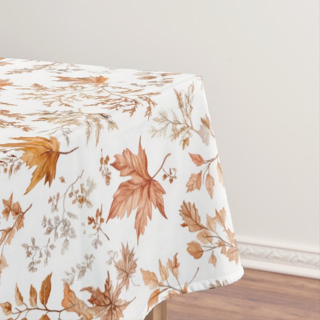Fall Autumn Leaves Table Cloth Thanksgiving Decor (In Situ)