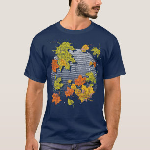 Fall Autumn Leaves Thanksgiving Nature Botanical F T-Shirt