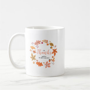 Fall Autumn Leaves Thanksgiving Personalized Coffee Mug