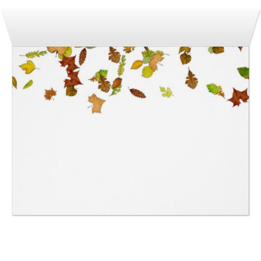 FALL / AUTUMN LEAVES,White (Inside Horizontal (Bottom))