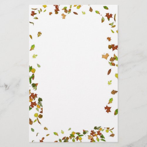 FALL  AUTUMN LEAVESWhite Stationery