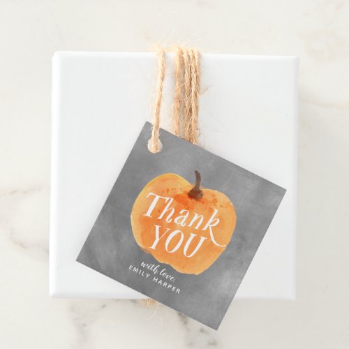 Fall Autumn Little Pumpkin 2_Side Thank You Chalk Favor Tags