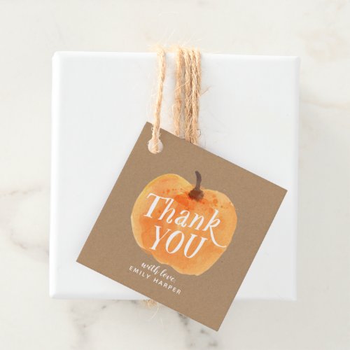 Fall Autumn Little Pumpkin 2_Side Thank You Rustic Favor Tags