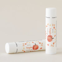 Fall Autumn Little Pumpkin Baby Shower Leaves Lip Balm