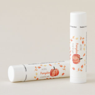 Fall Autumn Little Pumpkin Baby Shower Leaves Lip Balm
