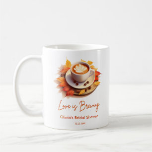 Fall Autumn Love is Brewing Coffee Bridal Shower  Coffee Mug