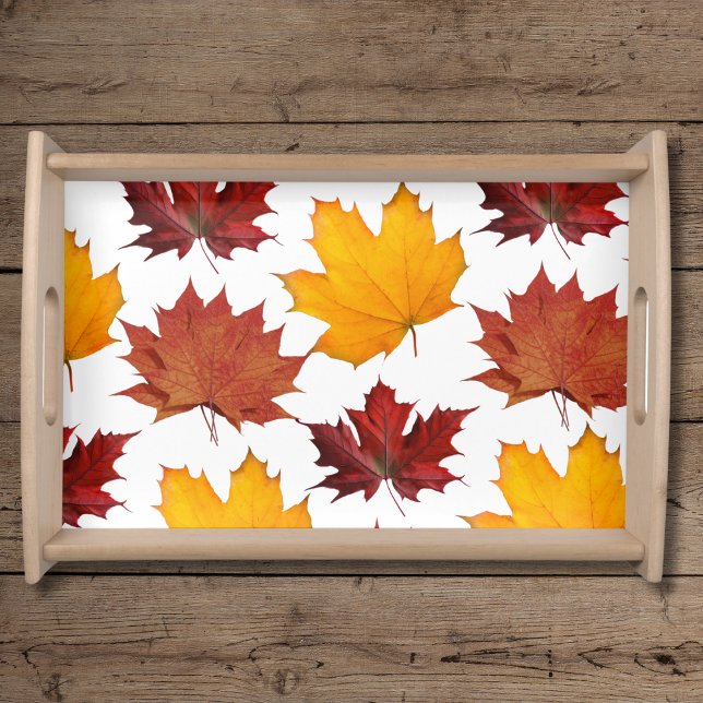 Fall Autumn maple leaves Serving Tray (Creator Uploaded)
