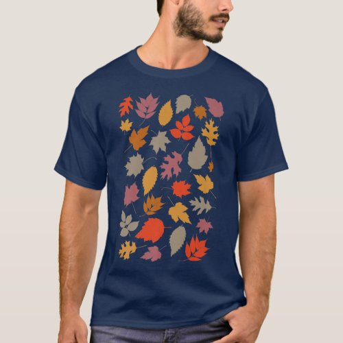 Fall Autumn Maple Leaves Vintage Retro Style Thank T_Shirt