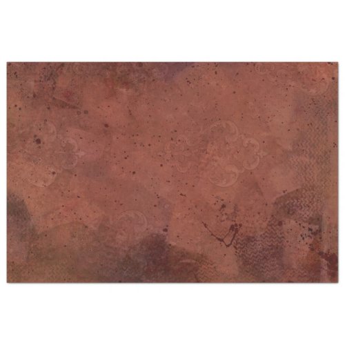 Fall Autumn Modern Painted Terracotta Red Burgundy Tissue Paper