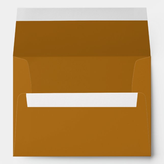 Fall / Autumn mustard yellow minimalist wedding Envelope (Back (Bottom))