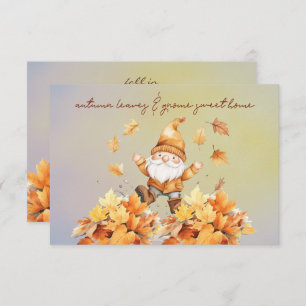 Fall Autumn New Address Note Card