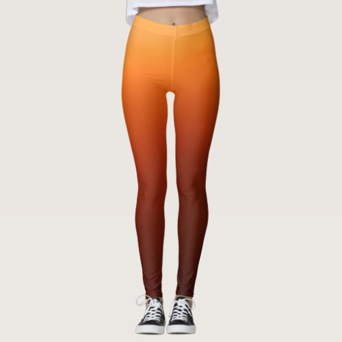 Fall  Autumn Ombre Color Leggings