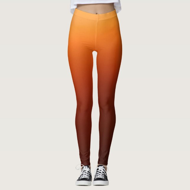 Fall / Autumn Ombre Color Leggings (Front)