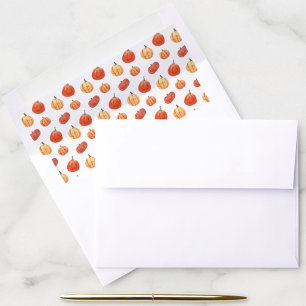 Fall Autumn Orange Pumpkins Pattern Envelope Liner