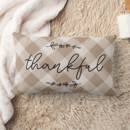 Fall Autumn Paid Thankful Throw Pillow