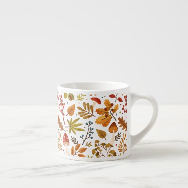 Fall autumn pattern espresso cup (Right)
