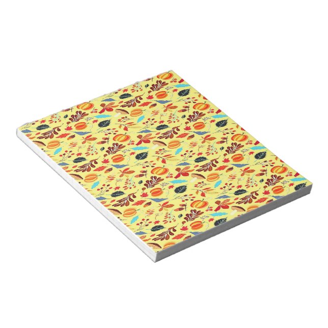 Fall autumn pattern notepad (Angled)