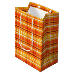 Fall Autumn Plaid Medium Gift Bag
