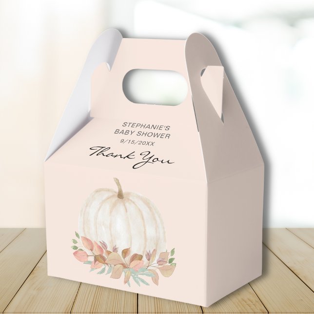 Fall Autumn Pumpkin Baby Shower Favor Boxes (Creator Uploaded)