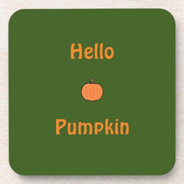 Fall/Autumn pumpkin Beverage Coaster (Front)