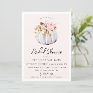 Fall Autumn Pumpkin Bridal Shower Invitation
