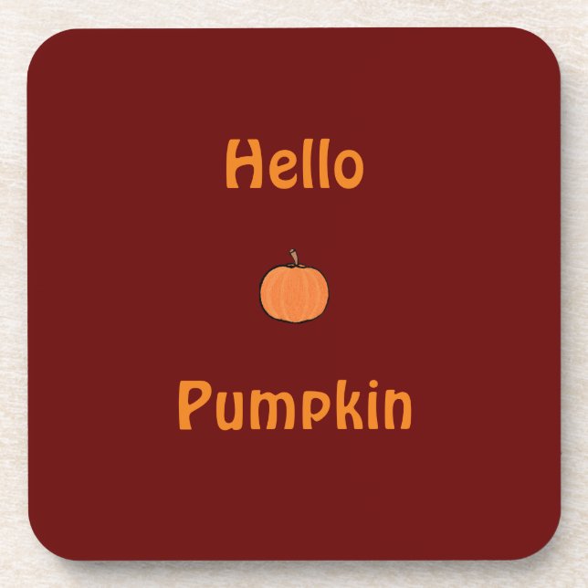Fall/autumn pumpkin coasters (Front)