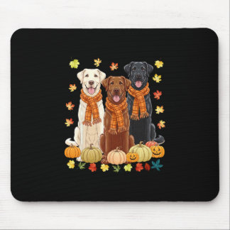 Fall Autumn Pumpkin Labrador Retriever Thanksgivin Mouse Pad