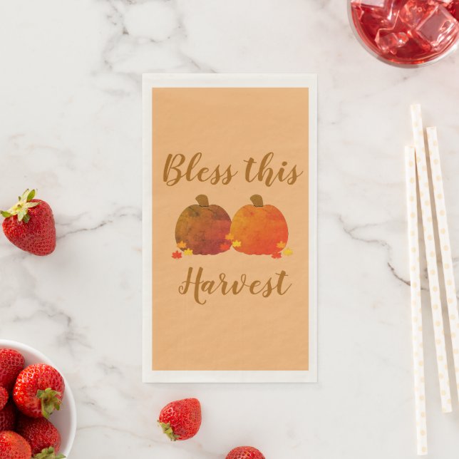 Fall/Autumn/Pumpkin   Paper Guest Towels (Insitu)