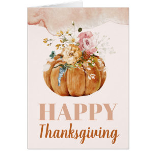 Fall Autumn Pumpkin Thanksgiving Greeting Card