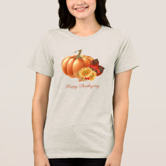 Fall Autumn Pumpkin Women's T-Shirt Tri-Blend Shirt