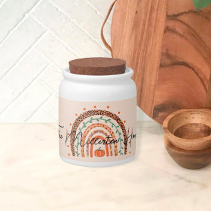 Fall Autumn Rainbow Candy Jar