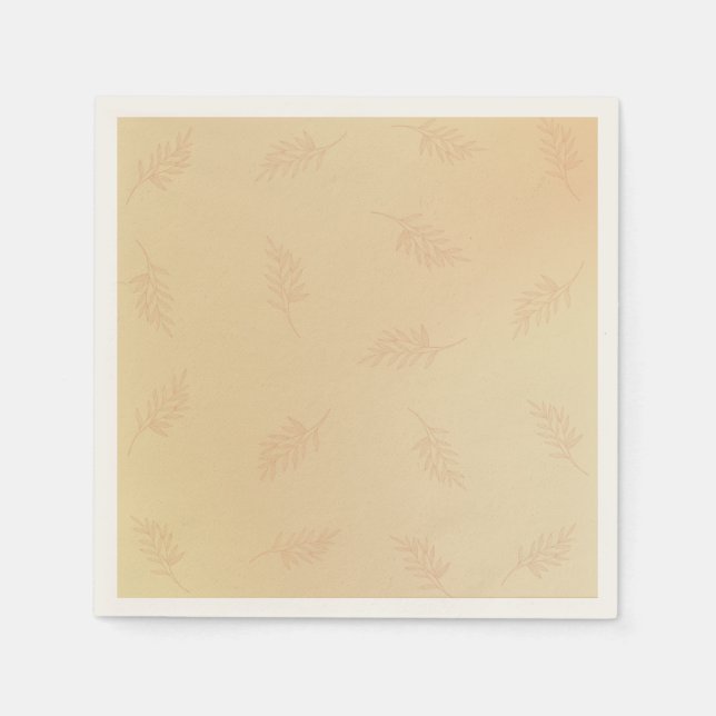 Fall Autumn Rust White Pumpkins Wedding Napkins (Front)